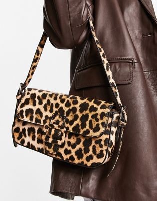 Glamorous buckle shoulder bag in leopard print - ASOS Price Checker