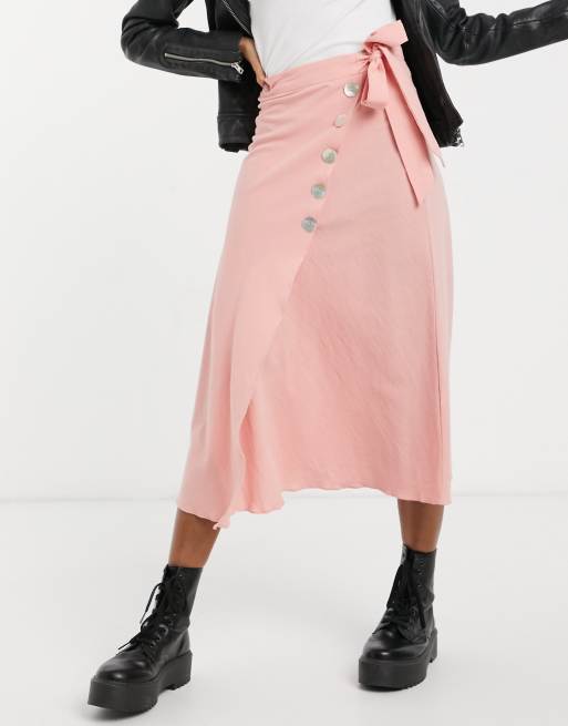 Button coral skirt store