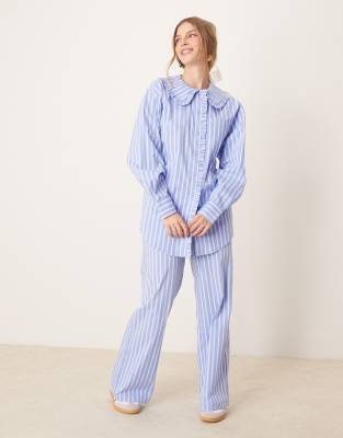 Glamorous Button Down Shirt In Blue