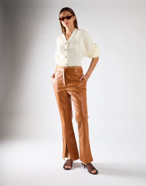 Glamorous Button front knit cardigan in bone, 3 of 4