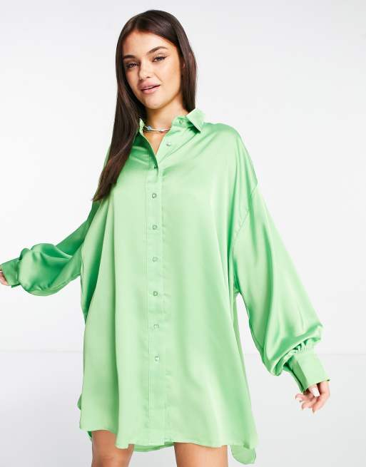 Button up silk store dress