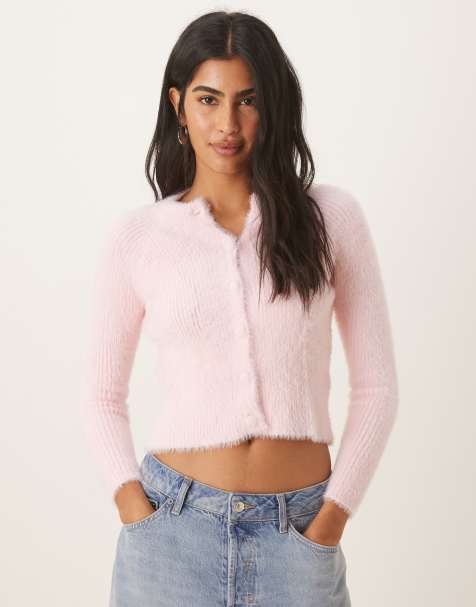 Glamorous Button up cardigan in pale pink - view 1