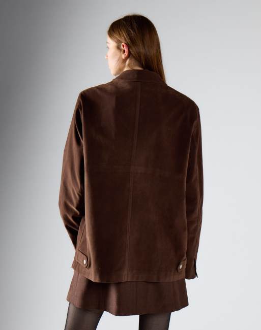 Glamorous Button-up utility jacket in chocolate brown, 2 of 4