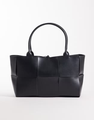 Glamorous - Cabas oversize tressé - Noir