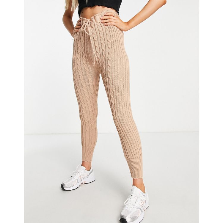 Latte Kisses High Waist Cable Knit Legging In Ivory • Impressions Online  Boutique