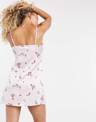 pink cami mini dress