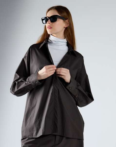Glamorous Casual long sleeve shirt in dark grey - view 1