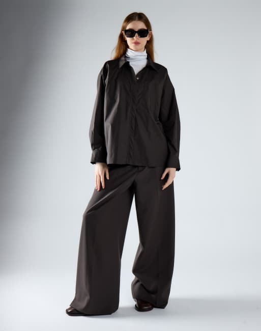 Glamorous Casual long sleeve shirt in dark grey, 4 of 4