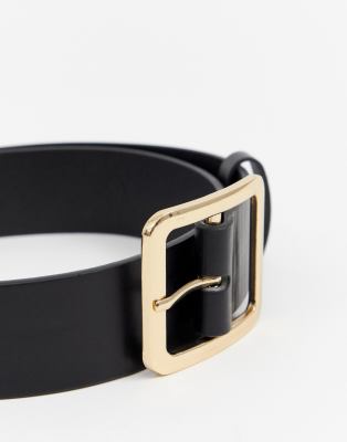 GlamorousCeinture Exclusivité Jean Dorée Pour Avec Taille Hanches Boucle Carrée Et Noir xrCBode