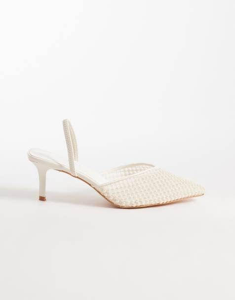 Glamorous - Chaussures à petit talon ornées de perles - Ivoire - view 1