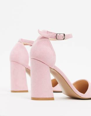 chaussure rose talon carre