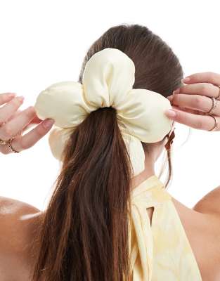 Glamorous - Chouchou en forme de fleur - Jaune