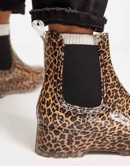 Leopard print ankle on sale wellies