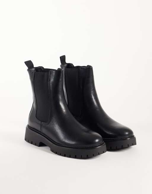 Glamorous chunky ankle boots in black, 2 of 4