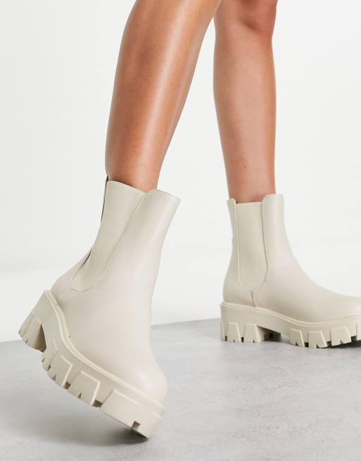 Cream chelsea boots store womens