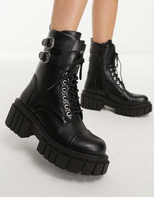 Chunky hotsell combat boots