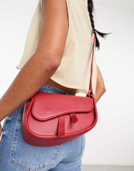Glamorous – Ciemnoczerwona torebka crossbody