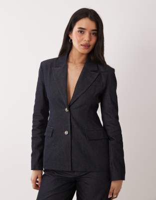 Glamorous Cinched Blazer In Blue