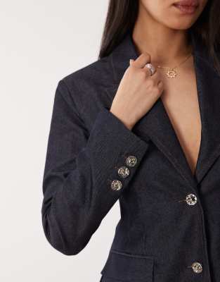 Glamorous Cinched Blazer In Blue
