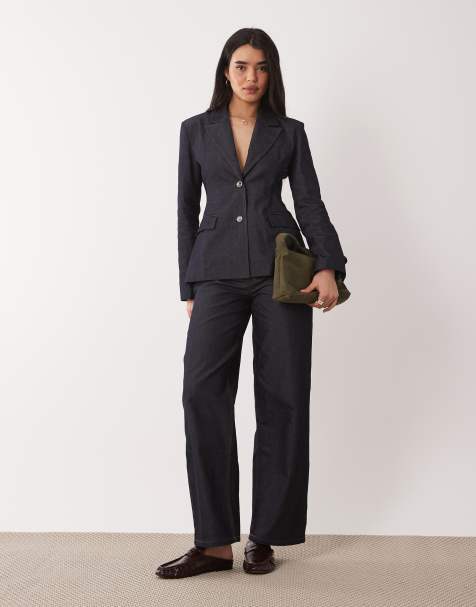 Glamorous cinched set in dark indigo - view 1