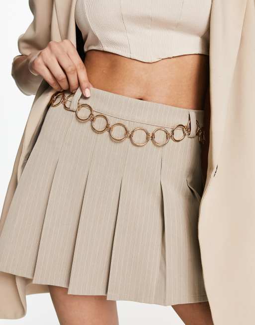 Glamorous circle waist & hip chain belt in gold ASOS