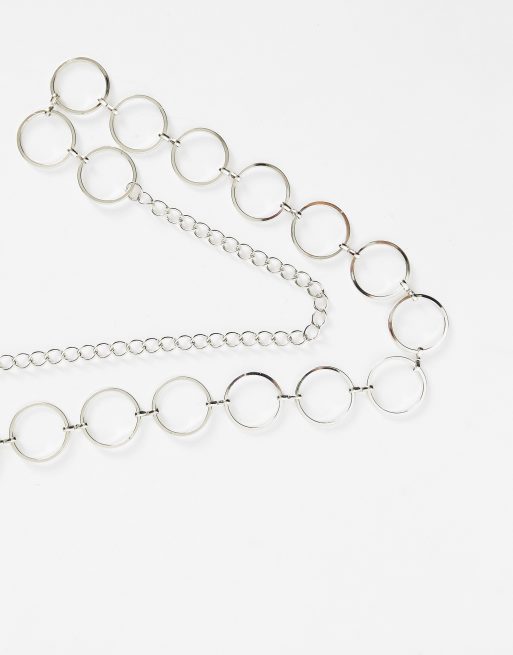 Silver Circle Chain Belt