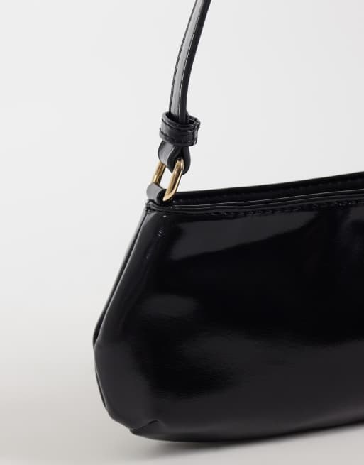 Glamorous classic 90s shoulder bag in black, 3 of 4