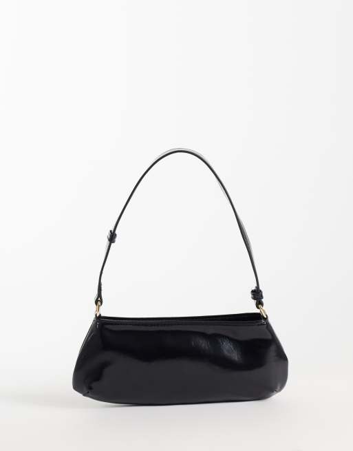 Glamorous classic 90s shoulder bag in black, 4 of 4