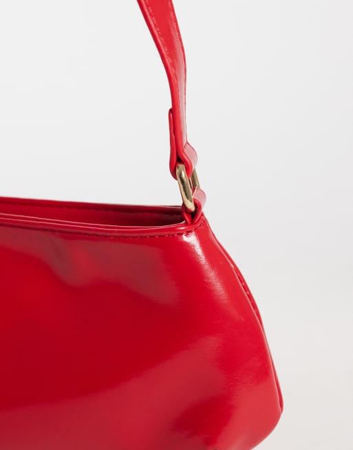 Glamorous classic 90s shoulder bag in red, 3 of 4