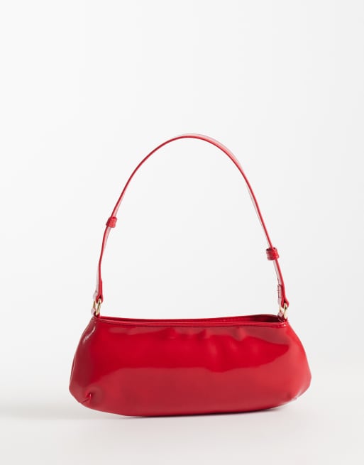 Glamorous classic 90s shoulder bag in red, 4 of 4