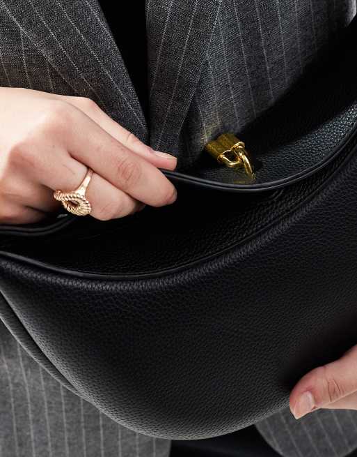 Glamorous classic purse with gold hardware in black | ASOS