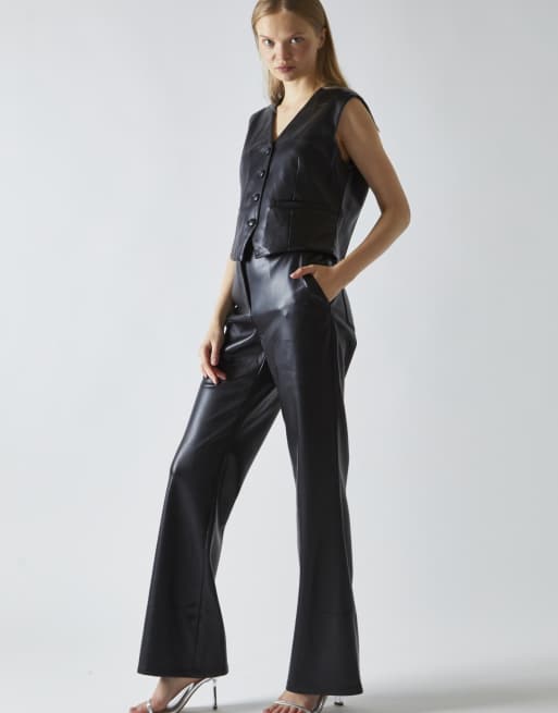 Glamorous Classic-waistcoat in black pu, 4 of 4
