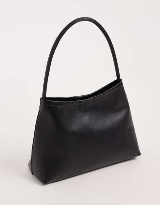Glamorous clean shoulder tote bag in black, 3 of 4