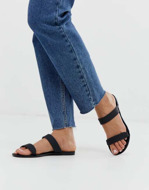 Two strap flat sandals new arrivals