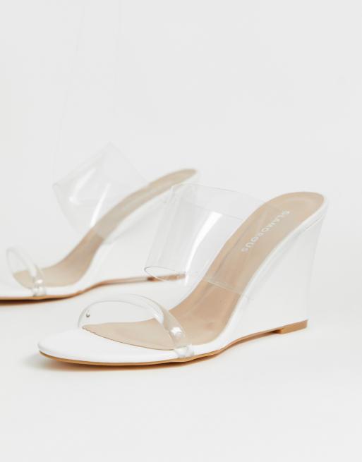 Asos cheap clear wedges