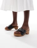 [Glamorous] Glamorous clog sandals with buckle in black 38 Black