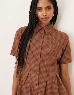 kala burgundy plaid button-front mini dress pockets real Lulus | Burgundy Plaid Button-Front Mini Dress | Womens | Medium (Available in XS, S)