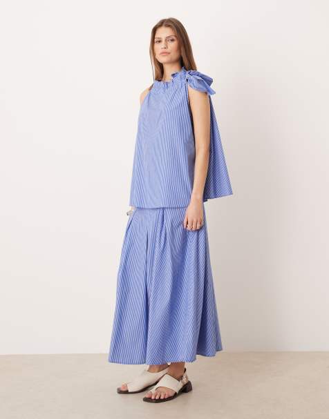 Glamorous - Coordinato blu e bianco a righe - view 1