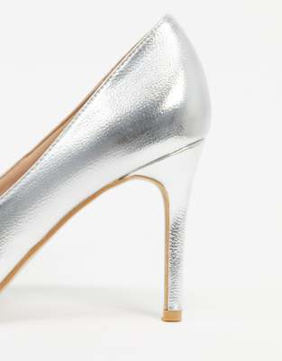 silver court shoes asos