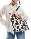 [Glamorous] Glamorous cow print tote bag-Multi No Size MULTI