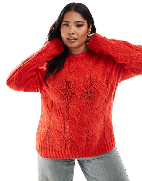 Glamorous crew neck jumper in red
