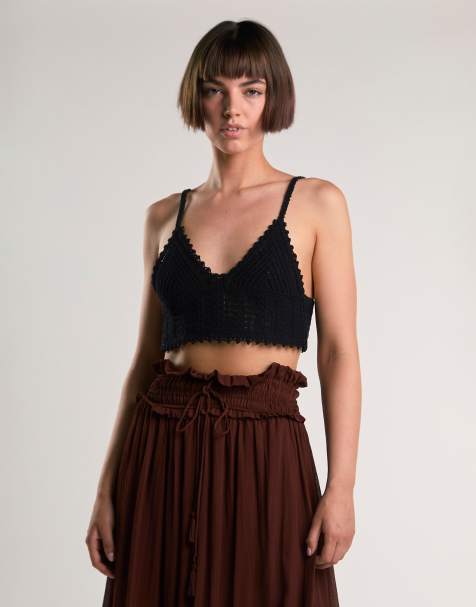 Glamorous Crochet bralette in black - view 1