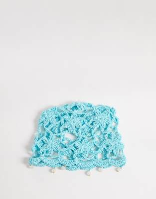 Glamorous Crochet Cap In Blue