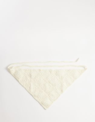 Glamorous Crochet Headscarf In Multi