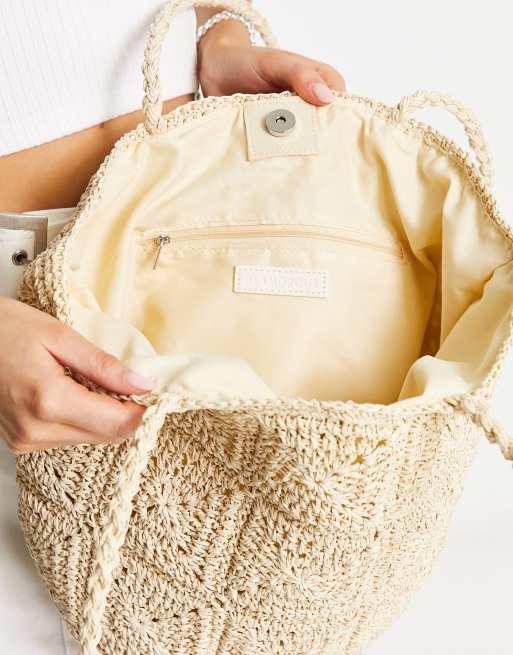 Natural Crochet Tote Bag