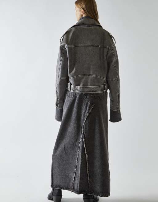 Glamorous Cropped biker jacket in grey distressed pu, 4 of 4