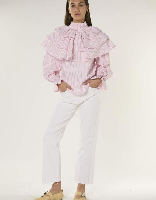 Glamorous Cropped flared jeans in white, 2 of 4