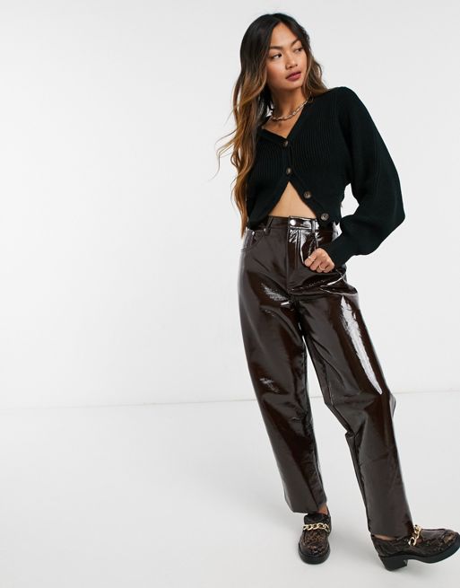 Buy BALLOON SLEEVE BLACK CROPPED CARDIGAN for Women Online in India