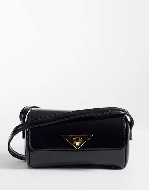 Glamorous cross body bag with chain in black - view 1