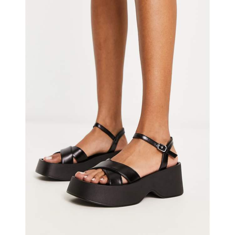 Black on sale platform sandals